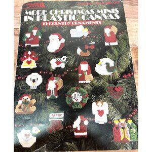 More Christmas Minis Plastic Canvas Craft Pattern Leaflet 19 Country Ornaments
